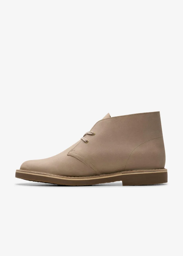 Clarks Mens Beige Shepton Leather Standard