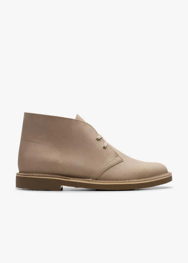 Clarks Mens Beige Shepton Leather Standard