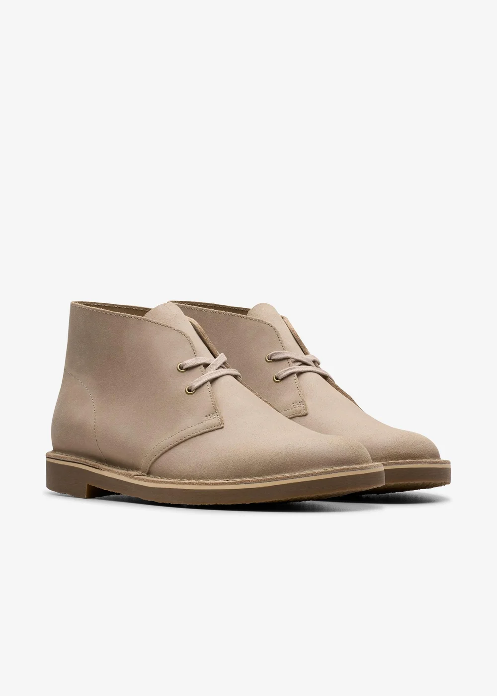 Clarks Mens Beige Shepton Leather Standard - 6 Image 4