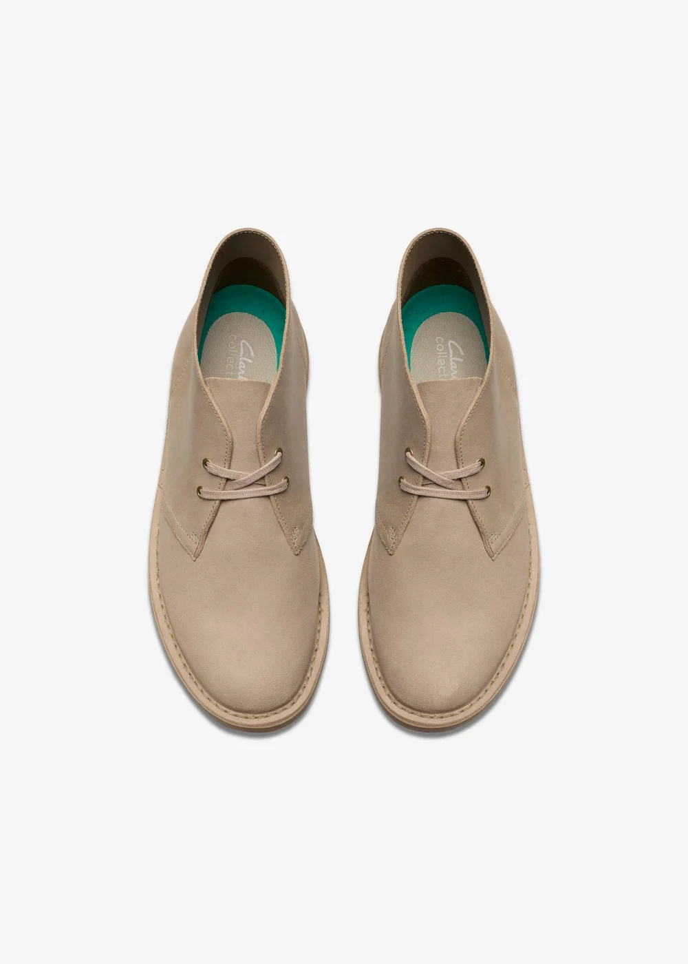 Clarks Mens Beige Shepton Leather Standard - 6 Image 6