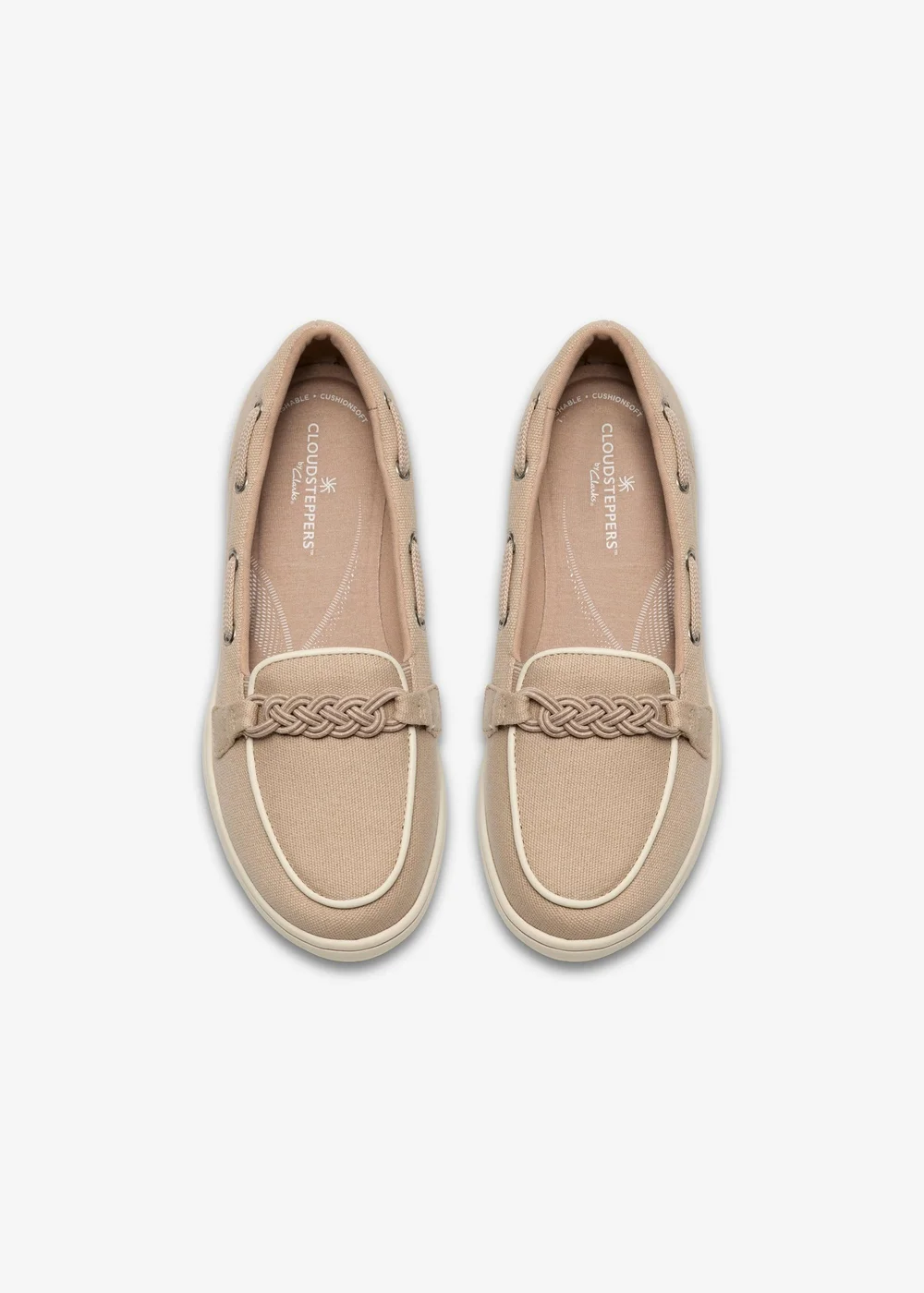 Clarks Cloudsteppers Womens Beige Brinkley Sky Bay Textile Standard - 6 Image 6