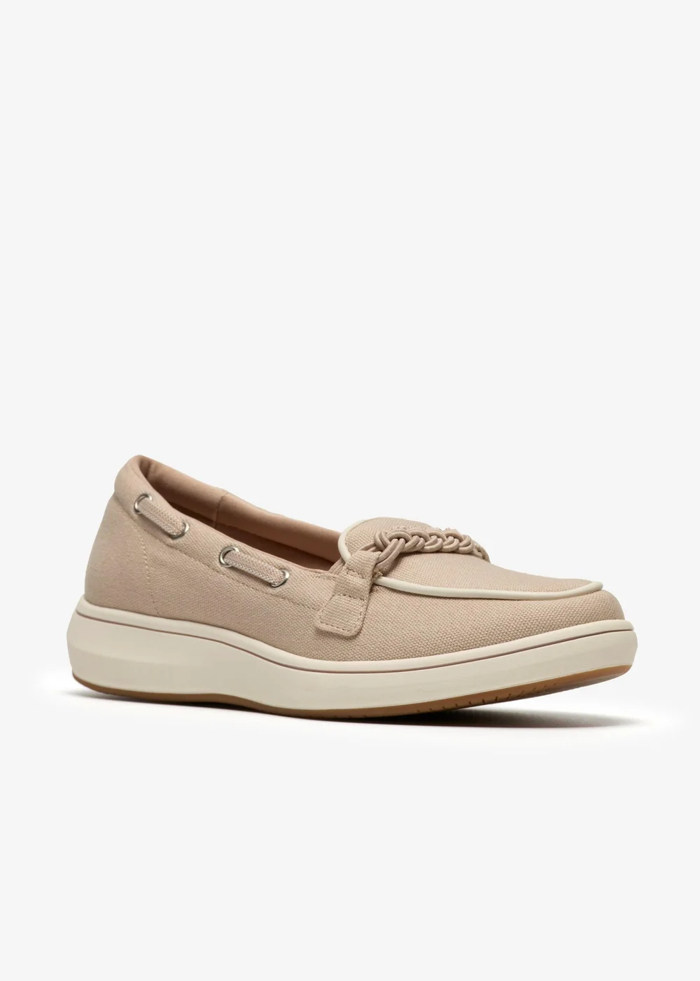 Clarks Cloudsteppers Womens Beige Brinkley Sky Bay Textile Standard - 6 Image 4