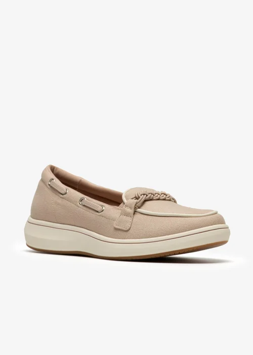 Clarks Cloudsteppers Womens Beige Brinkley Sky Bay Textile Standard - 6 Image 4