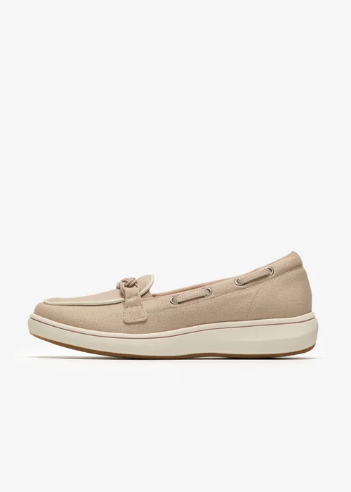 Clarks Cloudsteppers Womens Beige Brinkley Sky Bay Textile Standard - 6 Image 2