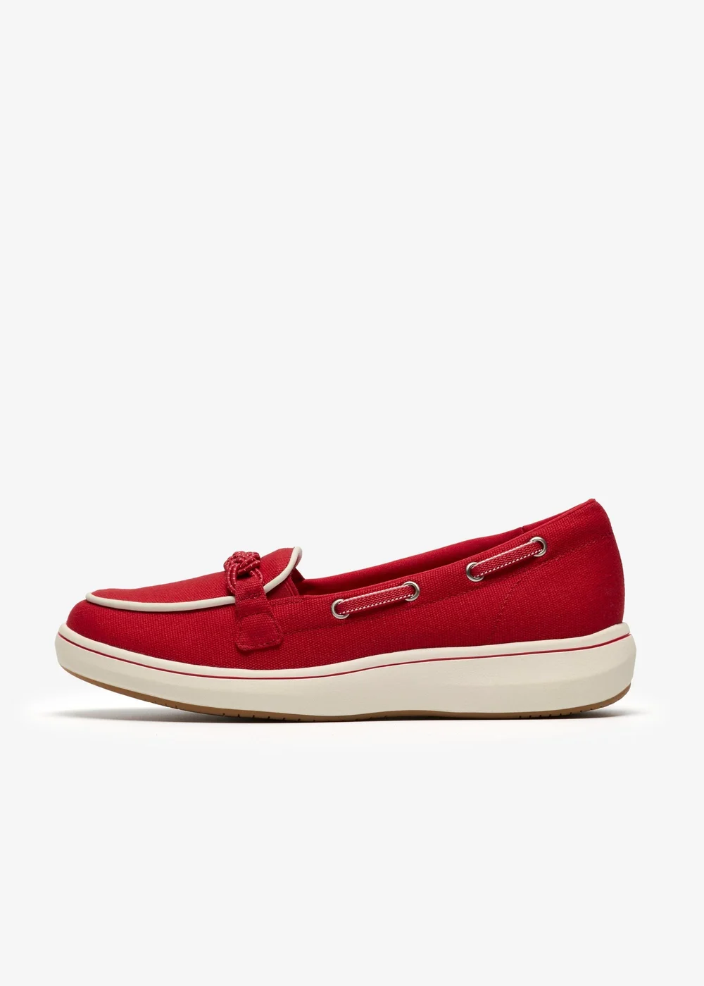 Clarks Cloudsteppers Womens Red Brinkley Sky Bay Textile Standard - 6 Image 2