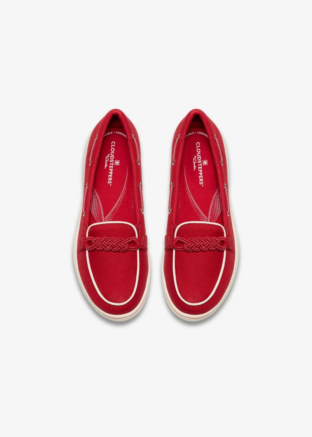 Clarks Cloudsteppers Womens Red Brinkley Sky Bay Textile Standard - 6 Image 6