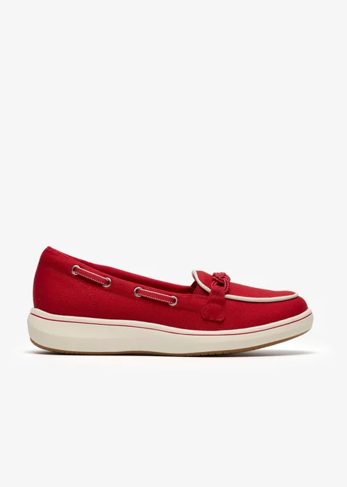 Clarks Cloudsteppers Womens Red Brinkley Sky Bay Textile Standard - 6 Image 1