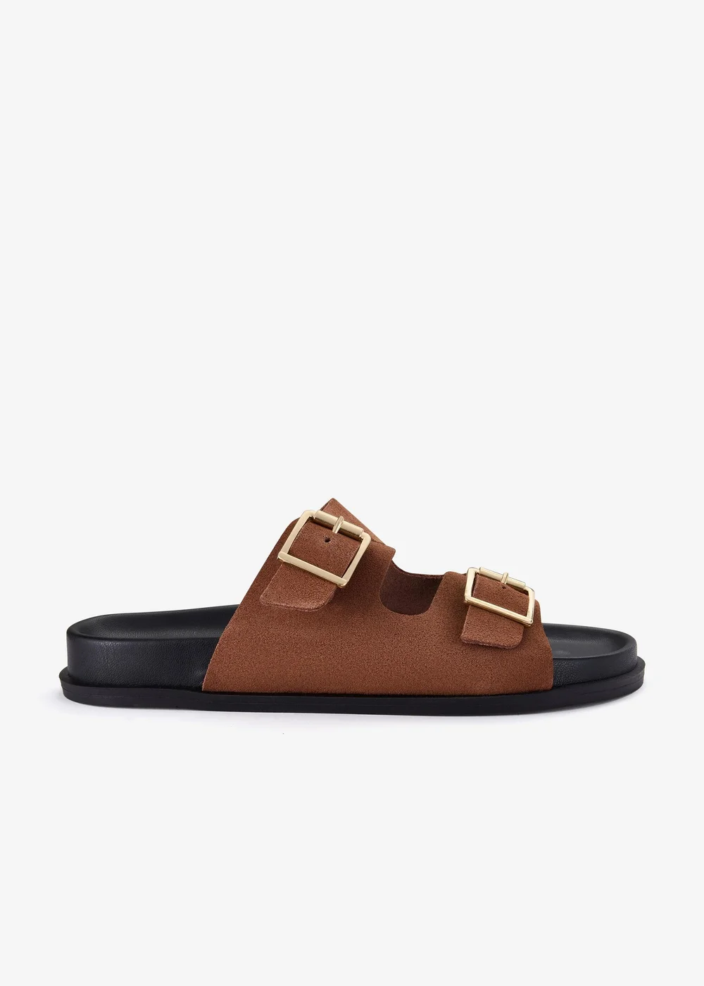 Clarks Womens Brown Zarlea Buckle Suede Standard - 6 Image 1