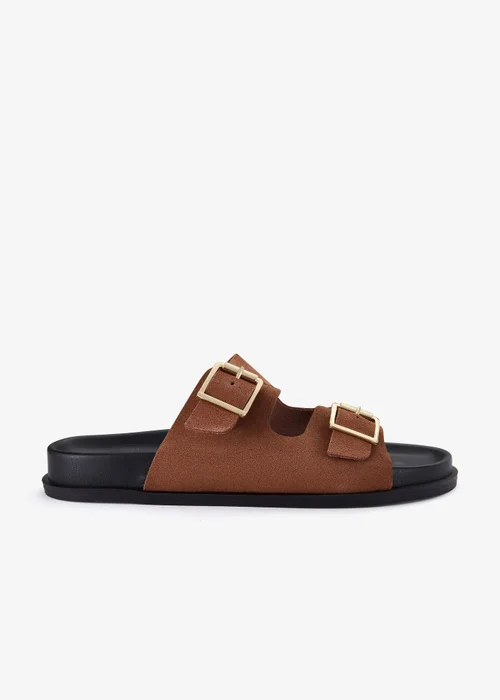 Clarks Womens Brown Zarlea Buckle Suede Standard - 6 Image 1