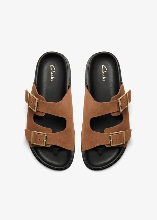 Clarks Womens Brown Zarlea Buckle Suede Standard - 6 Image 6