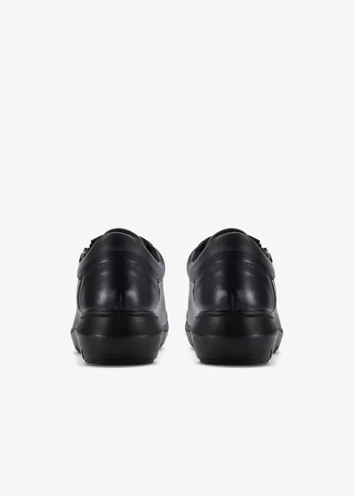 Clarks Womens Black Un Bay Lace Leather Standard - 6 Image 4