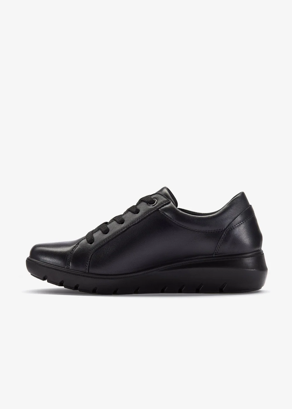 Clarks Womens Black Un Bay Lace Leather Standard - 6 Image 2