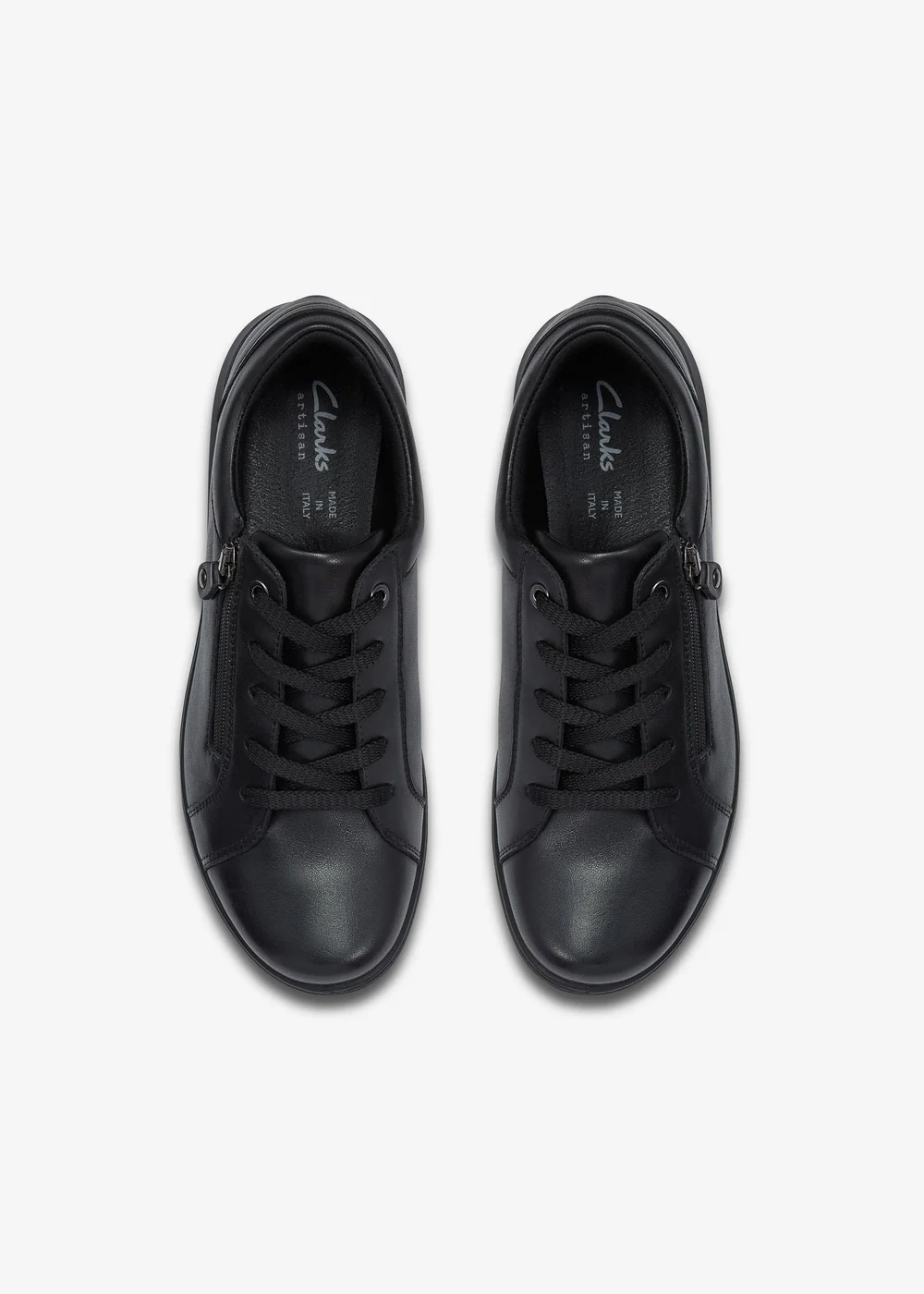Clarks Womens Black Un Bay Lace Leather Standard - 6 Image 6