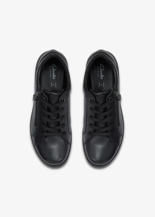 Clarks Womens Black Un Bay Lace Leather Standard - 6 Image 6