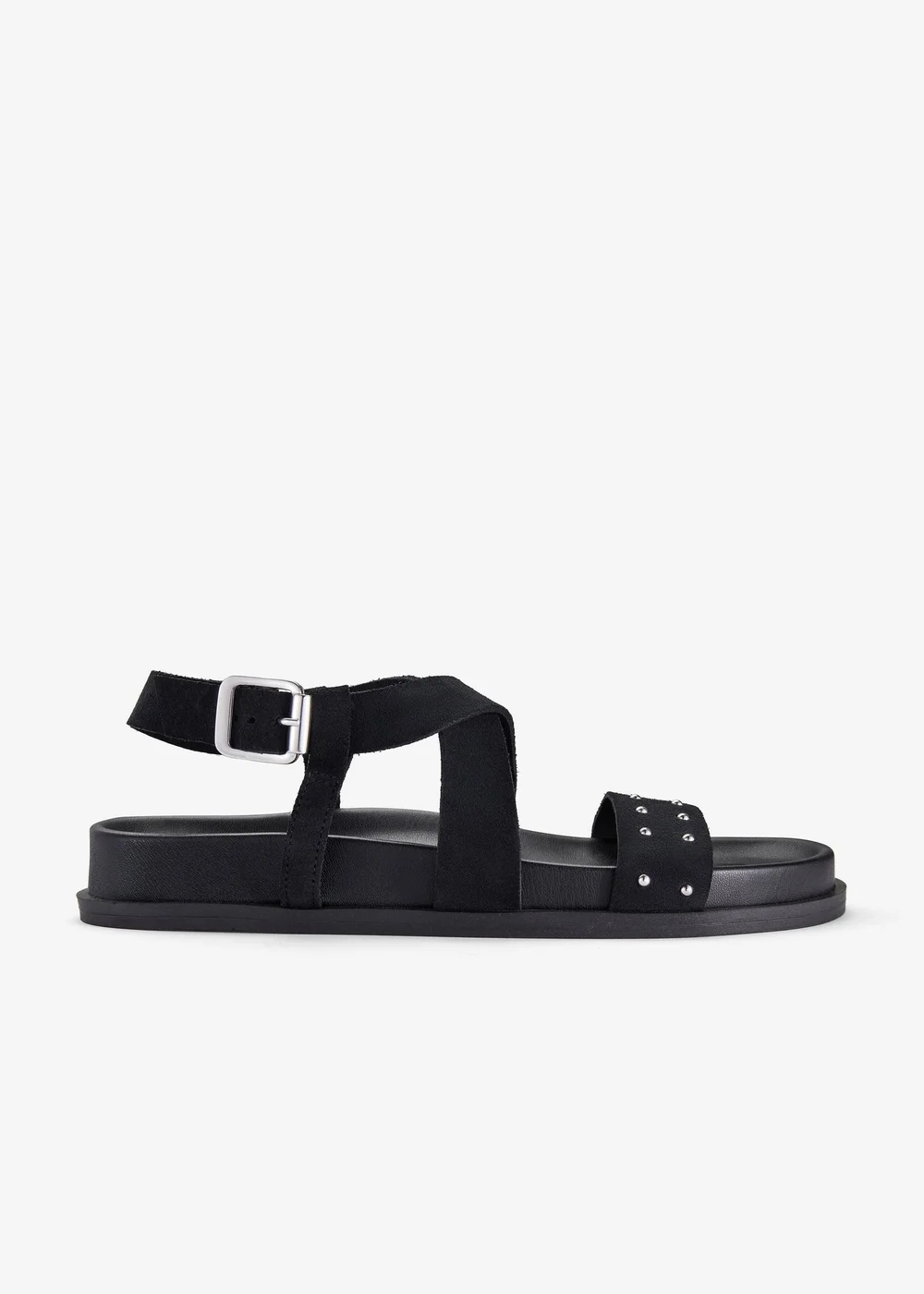 Clarks Womens Black Zarlea Strap Leather Standard - 6 Image 1