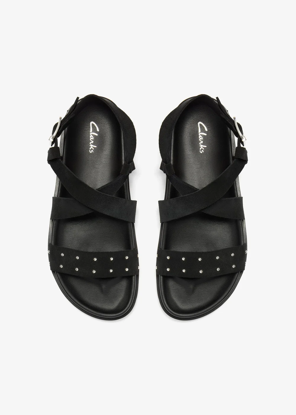 Clarks Womens Black Zarlea Strap Leather Standard - 6 Image 6