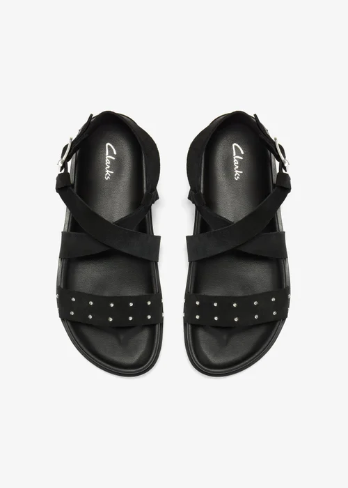 Clarks Womens Black Zarlea Strap Leather Standard - 6 Image 6