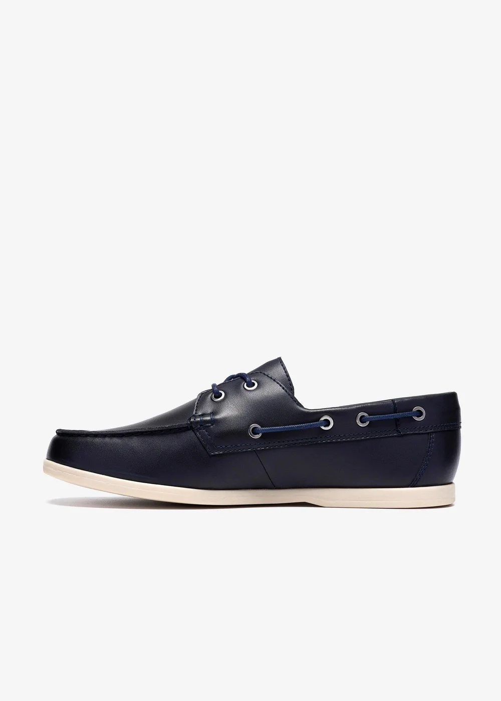 Clarks Mens Blue Ebford Lace Leather Standard - 6 Image 2