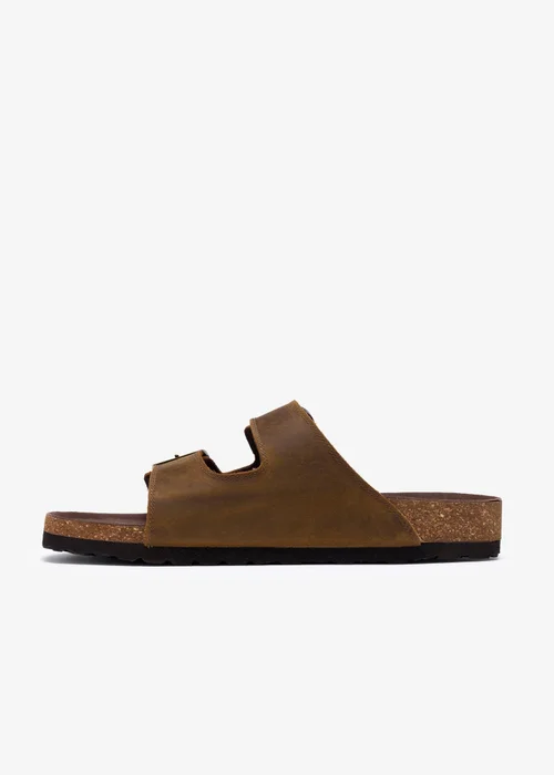 Clarks Mens Brown Wembury Strap Leather Standard - 6 Image 2