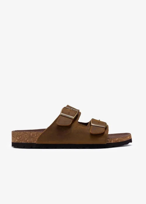 Clarks Mens Brown Wembury Strap Leather Standard - 6 Image 1