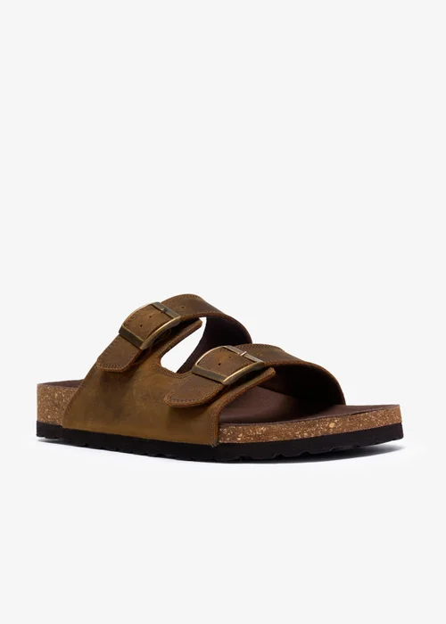 Clarks Mens Brown Wembury Strap Leather Standard - 6 Image 4