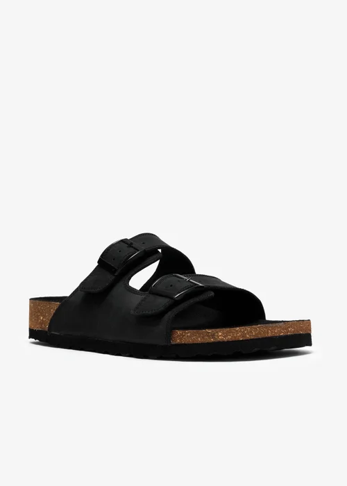 Clarks Mens Black Wembury Strap Leather Standard - 6 Image 4