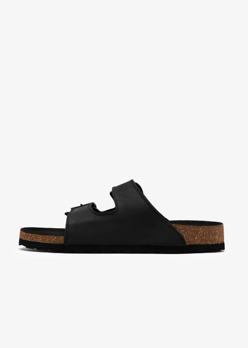 Clarks Mens Black Wembury Strap Leather Standard - 6 Image 2