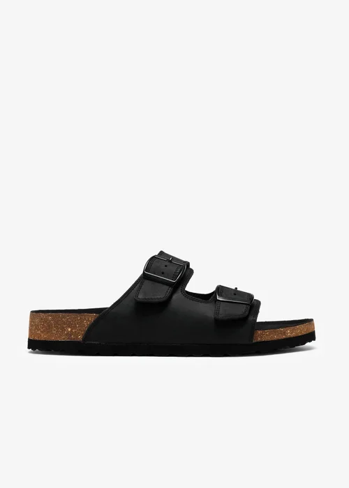 Clarks Mens Black Wembury Strap Leather Standard - 6 Image 1