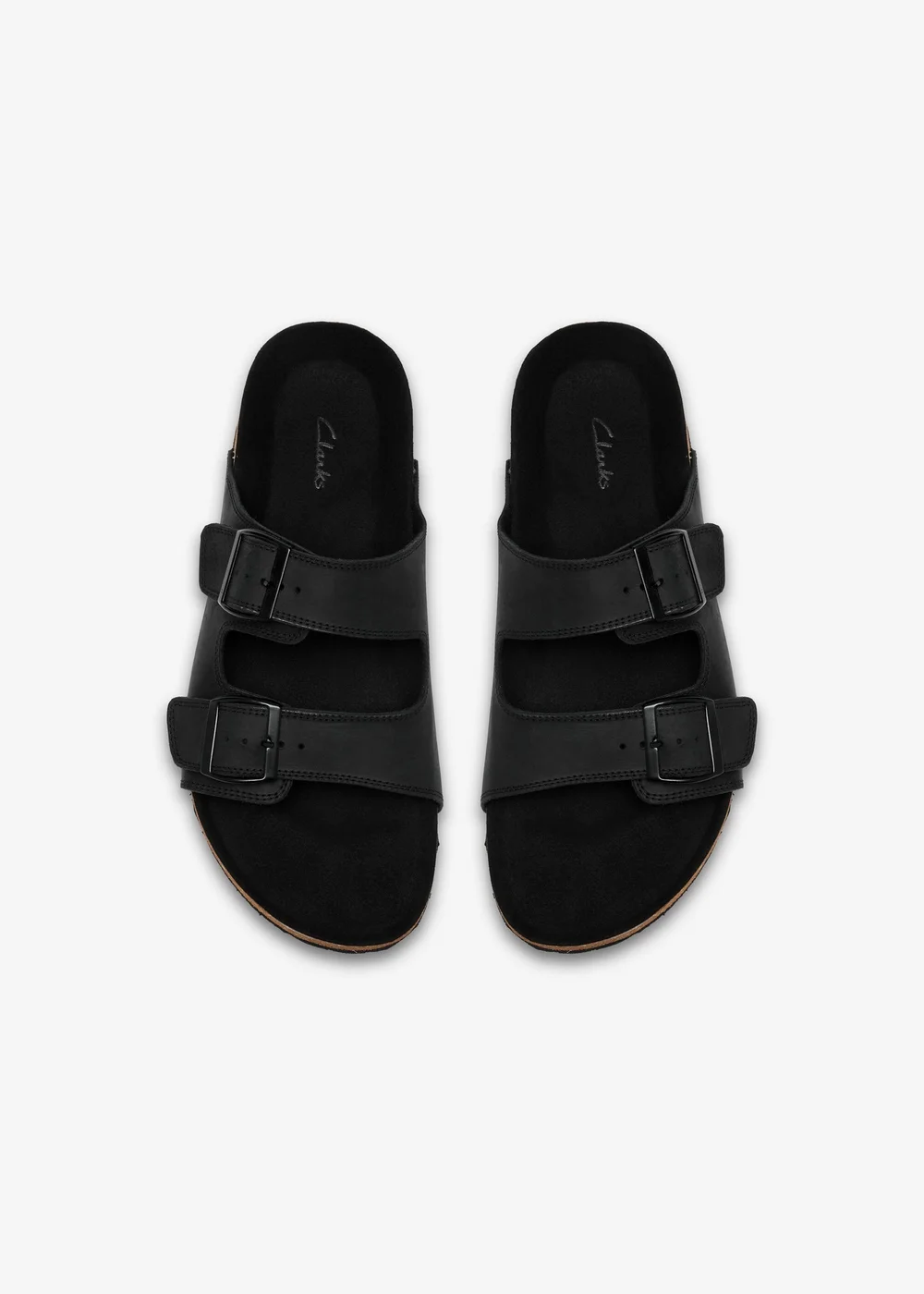 Clarks Mens Black Wembury Strap Leather Standard - 6 Image 6