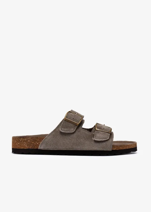 Clarks Mens Grey Wembury Strap Suede Standard - 7 Image 1