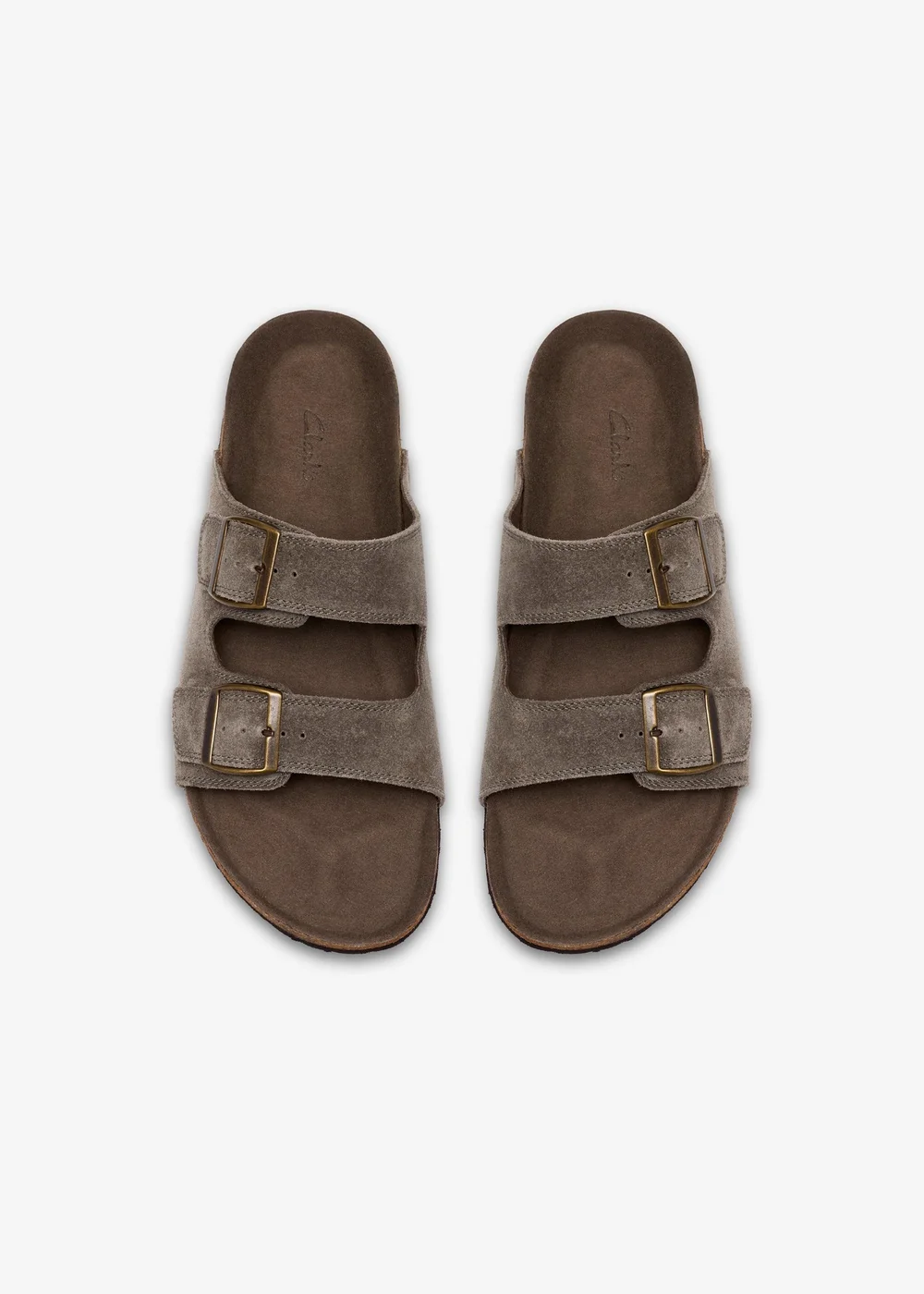 Clarks Mens Grey Wembury Strap Suede Standard - 7 Image 6