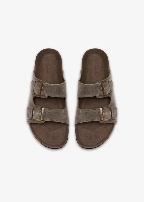 Clarks Mens Grey Wembury Strap Suede Standard - 7 Image 6