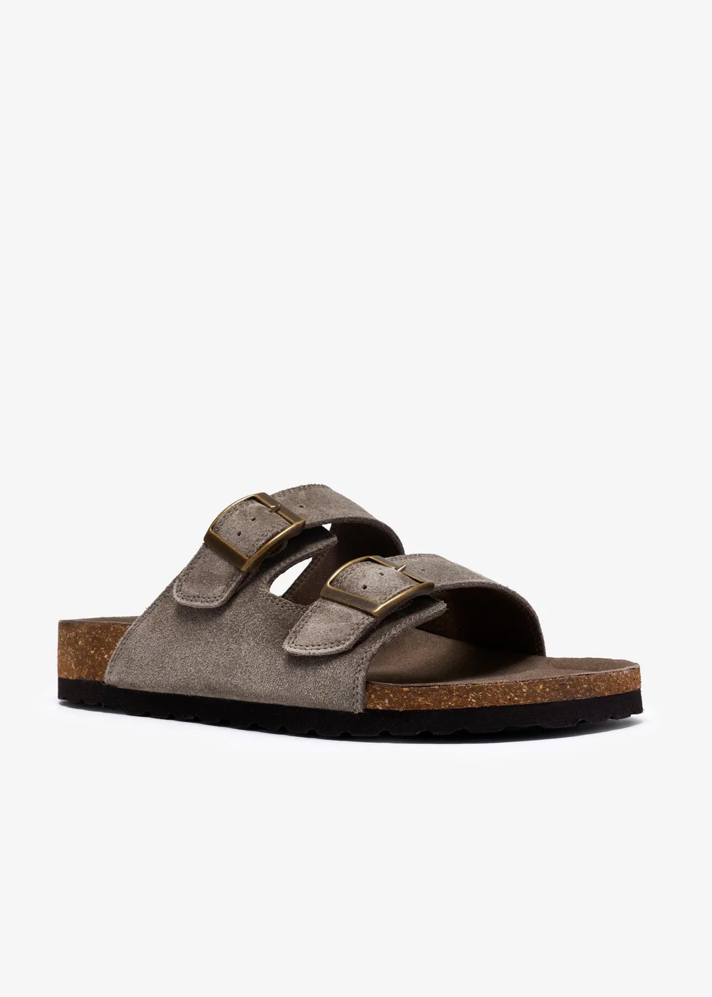 Clarks Mens Grey Wembury Strap Suede Standard - 7 Image 4