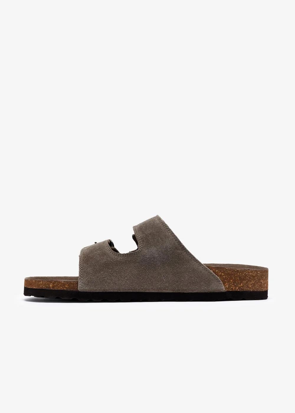 Clarks Mens Grey Wembury Strap Suede Standard - 7 Image 2