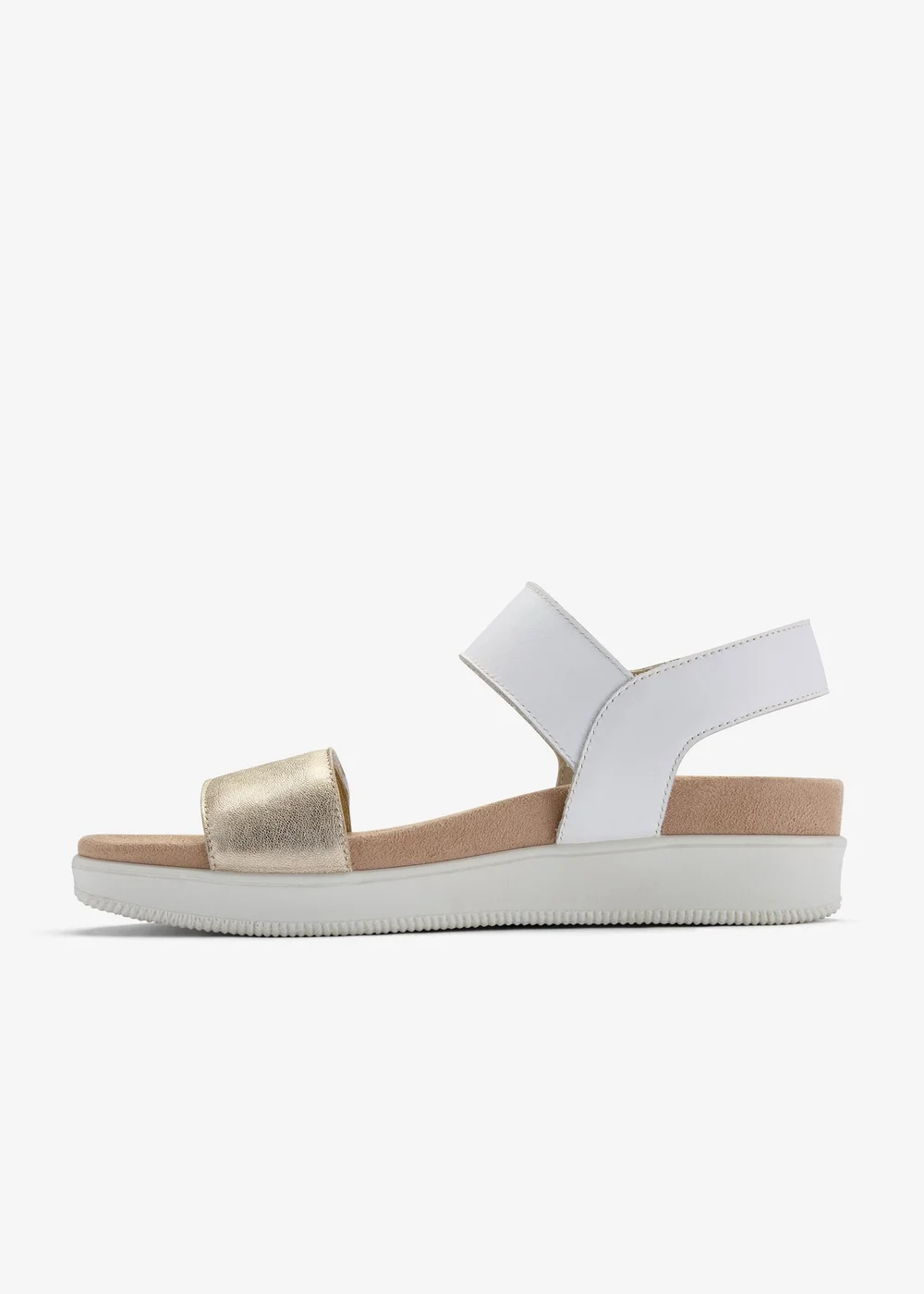 Clarks Womens White Un Sand Strap Leather Standard - 3 Image 2