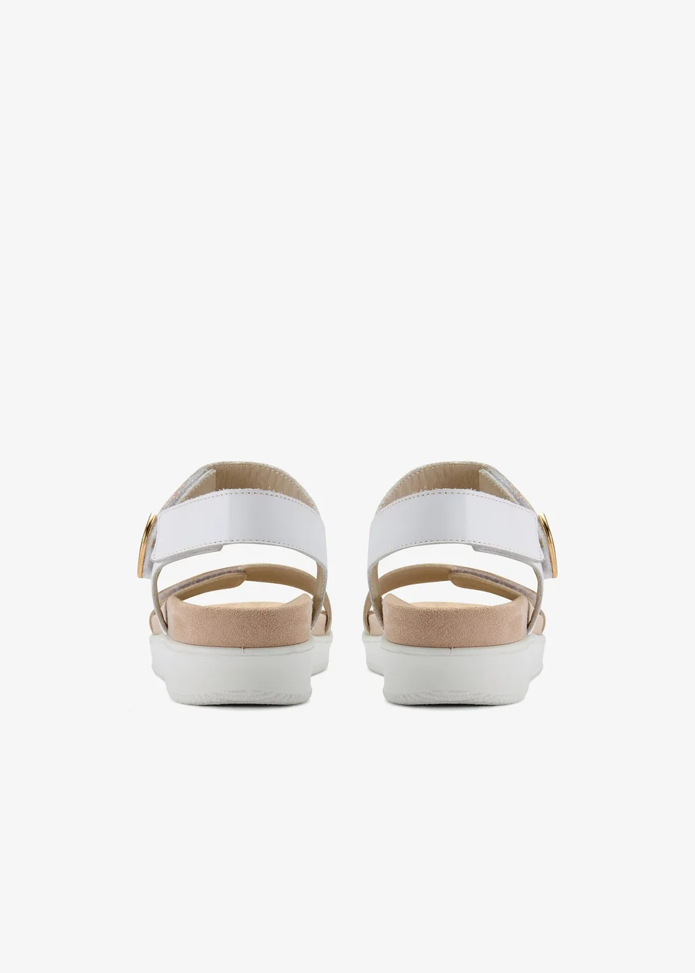 Clarks Womens White Un Sand Strap Leather Standard - 3 Image 4
