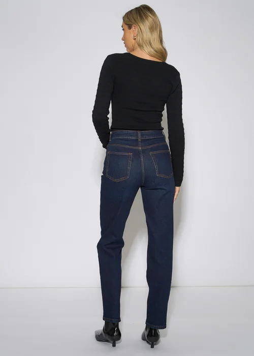 Gini London Indigo Mid Rise Straight Leg Jeans - 10 Image 2