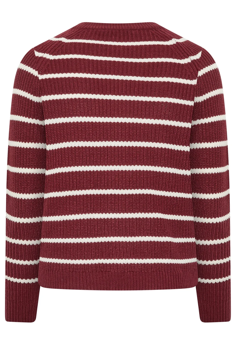 Yours Limited Curve Burgundy Red Stripe Knitted Cardigan - 18-20 Image 4