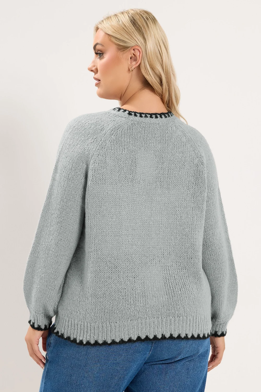 Yours Curve Grey Tie Front Cardigan - 14-16 Image 4