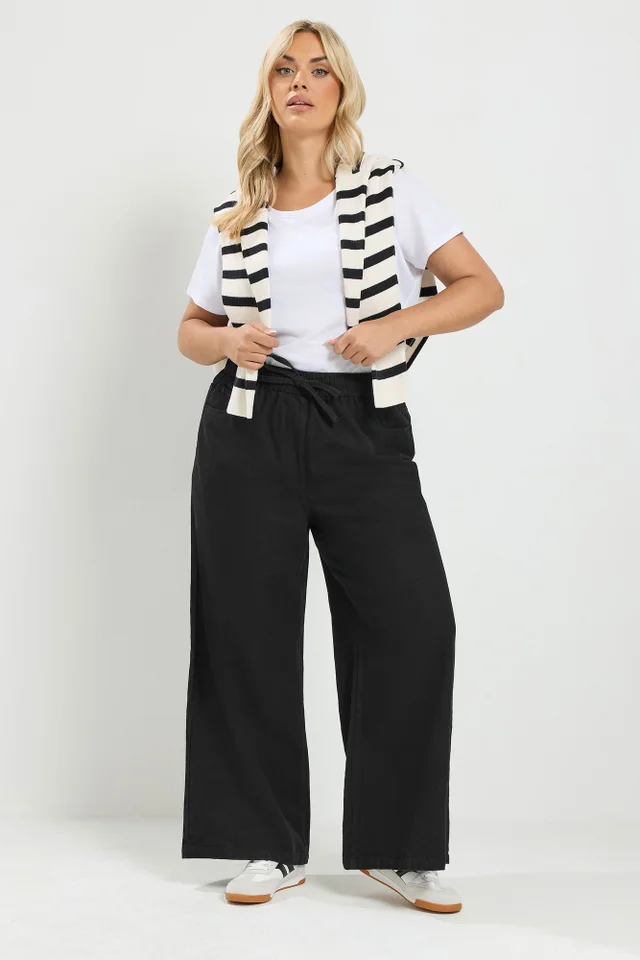 Yours Curve Black Pull On Jeans