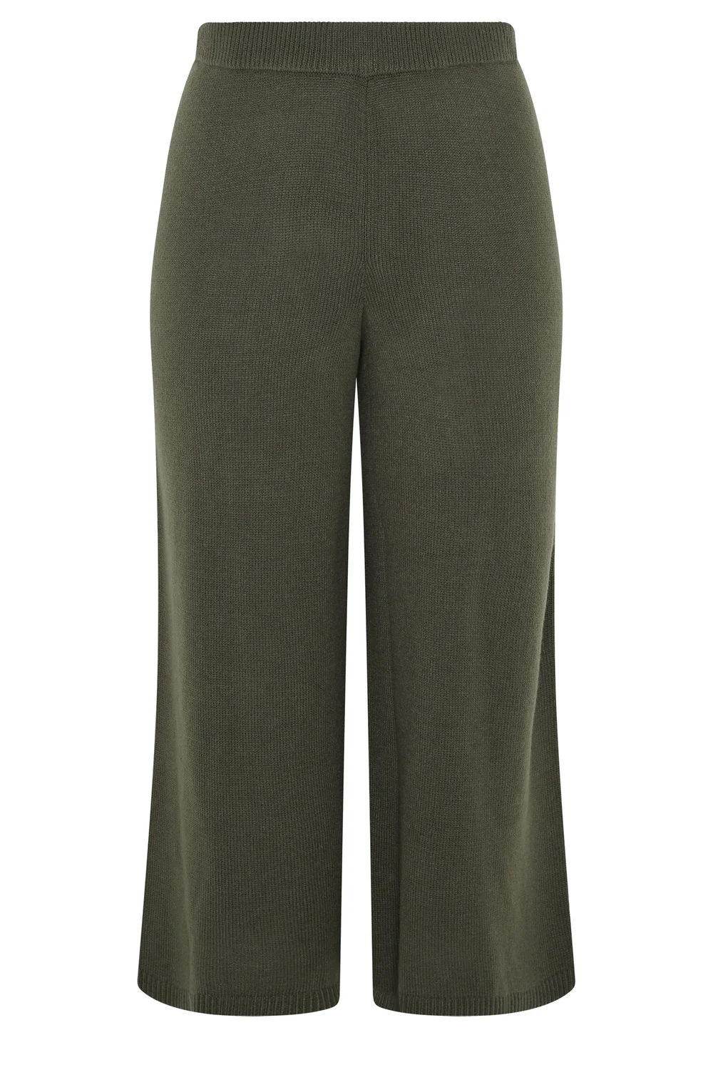 Yours Curve Khaki Green Knitted Trousers - 18-20 Image 5