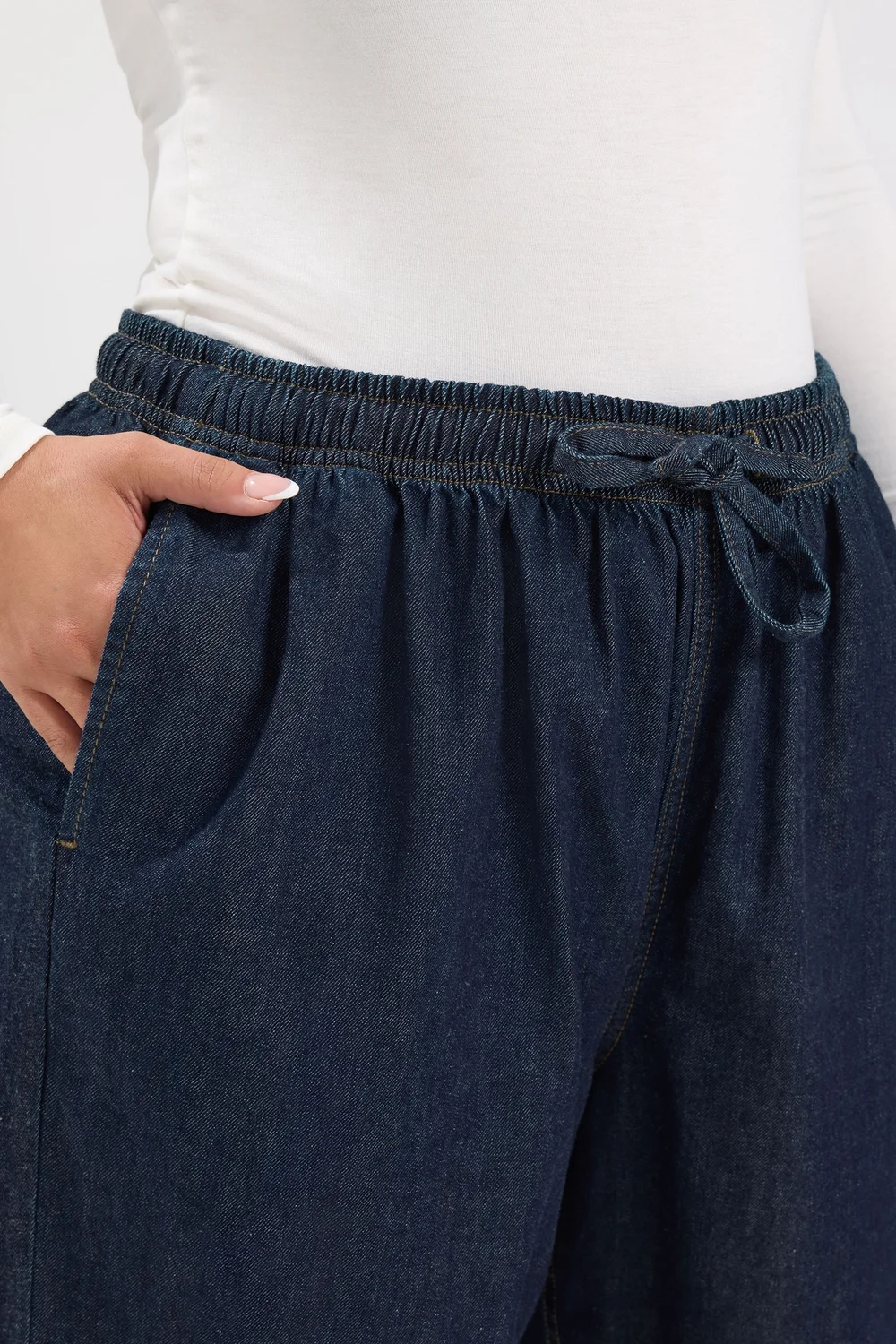Yours Curve Indigo Blue Balloon Jeans - 12 Image 4