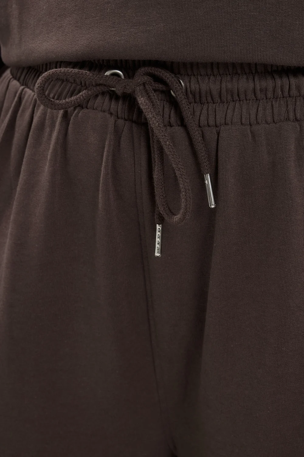 Yours Curve Chocolate Brown Drawstring Wide Leg Joggers - 18-20/L30 Image 4