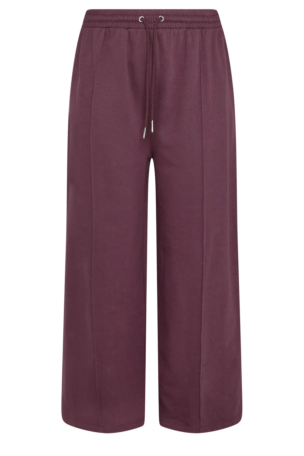Yours Curve Burgundy Red Wide Leg Joggers - 34-36/L30 Image 5