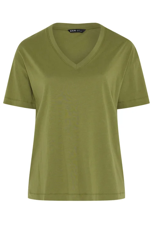 Yours Curve Green Relaxed Longline T-Shirt - 16 Image 5