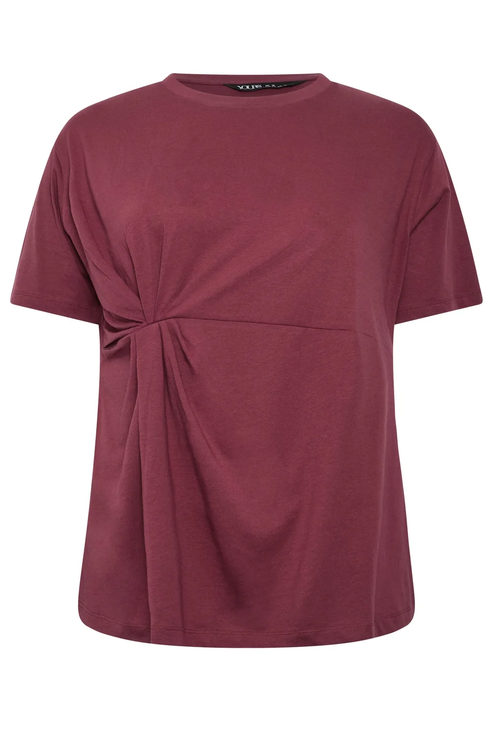 Yours Curve Red Twist Front T-Shirt - 30-32 Image 5