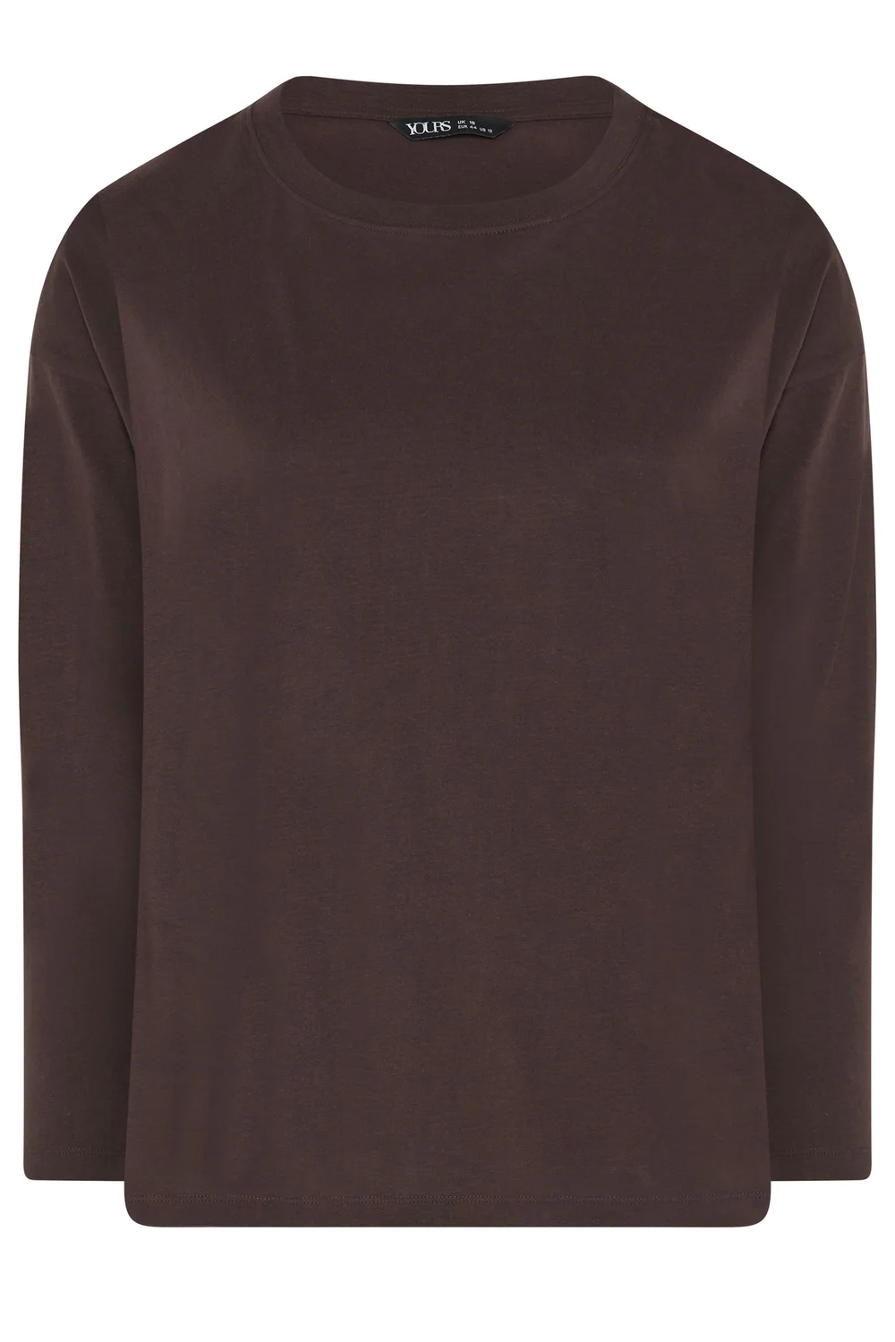 Yours Curve Chocolate Brown Relaxed Cotton Top - 20 Image 5