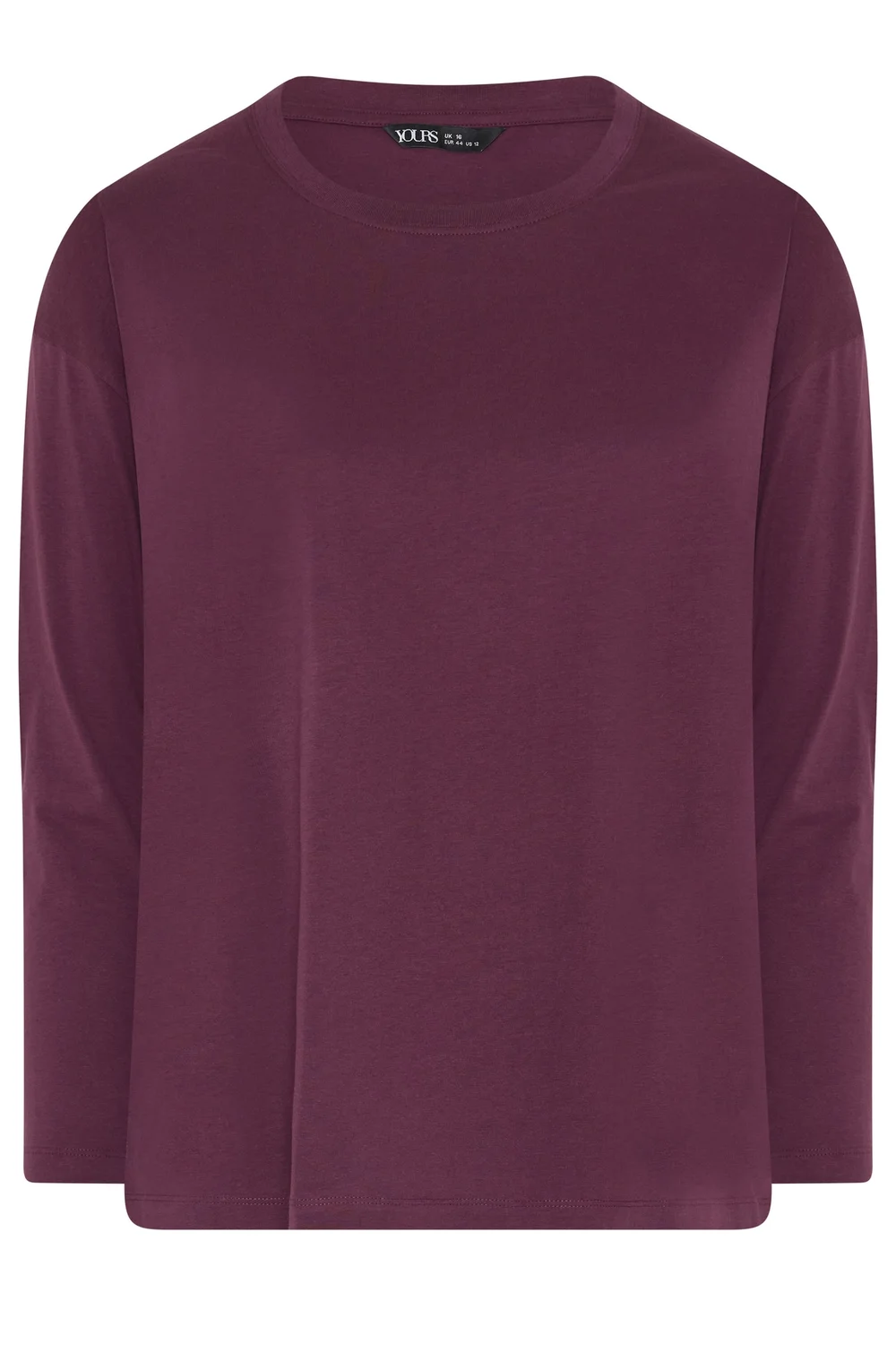 Yours Curve Plum Purple Relaxed Cotton Top - 18 Image 5
