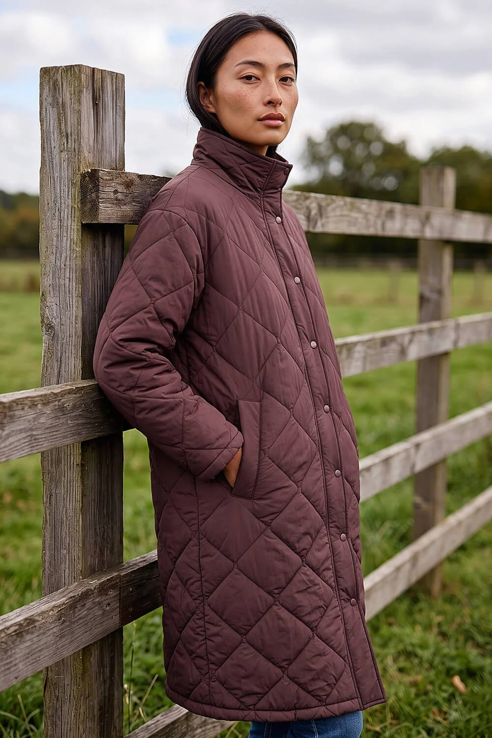 Roman Wine Petite Oversized Puffer Coat - 14 Image 2