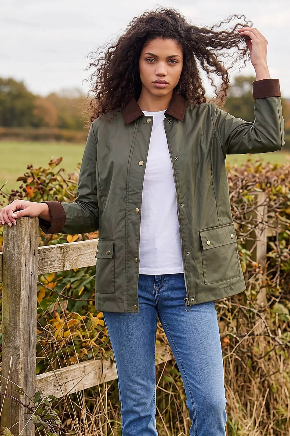 Roman Dark Green Petite Waxed Pocket Coat - 12 Image 1